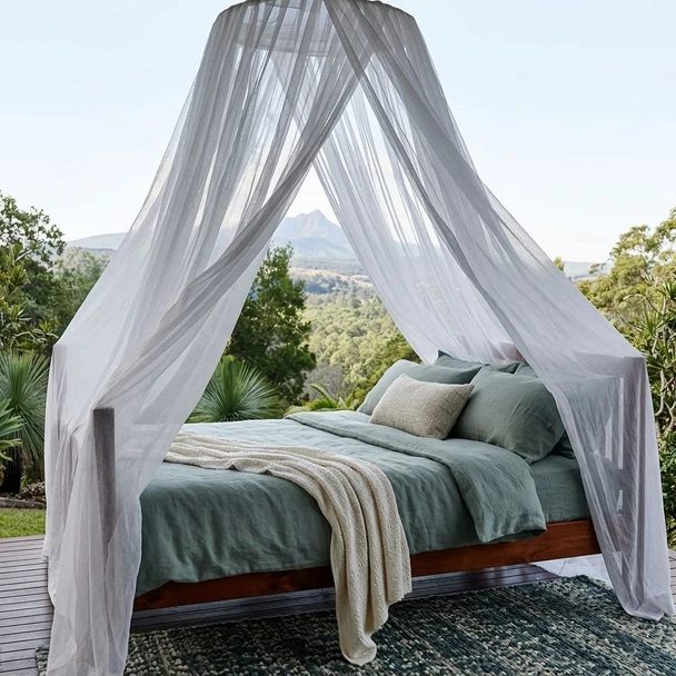 round mosquito net cotton queen king