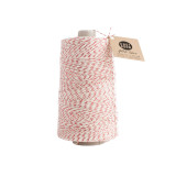 Jumbo Glitter Twine, Natural + Red