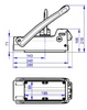 Maglogix MXL-1000.R Pipe Lifting Magnet w/swivel dimensions