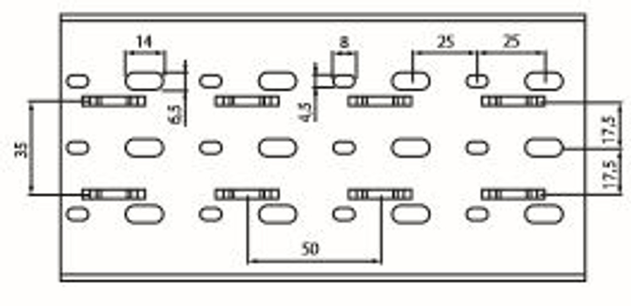 Premium wiring duct - Slot Dimensions