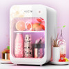 Silonn Mini Fridge, Portable Skin Care Fridge, 4 L/6 Can Cooler and Warmer Small Refrigerator with Eco Friendly for Home, Office