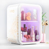 Silonn Mini Fridge, Portable Skin Care Fridge, 4 L/6 Can Cooler and Warmer Small Refrigerator with Eco Friendly for Home, Office