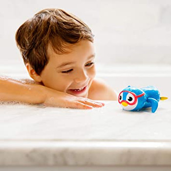 Munchkin® Wind Up Swimming Penguin Baby and Toddler Bath Toy, Blue #1