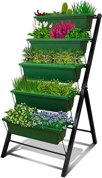 4Ft Vertical Raised Garden Bed - 5 Tier Food Safe Planter Box for Outdoor #4