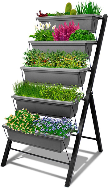 4Ft Vertical Raised Garden Bed - 5 Tier Food Safe Planter Box for Outdoor #5