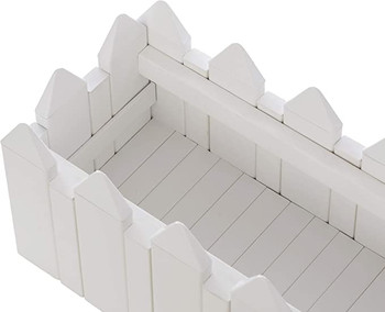 Gardenised Vinyl Planter Box Garden Bed Flower Pot, White (QI004006A.L) #5