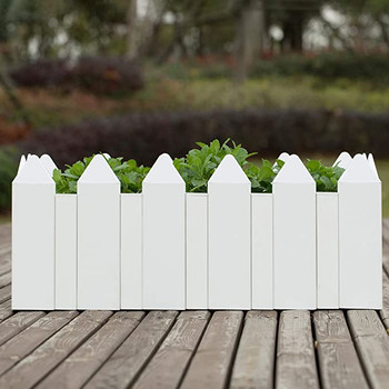 Gardenised Vinyl Planter Box Garden Bed Flower Pot, White (QI004006A.L) #2