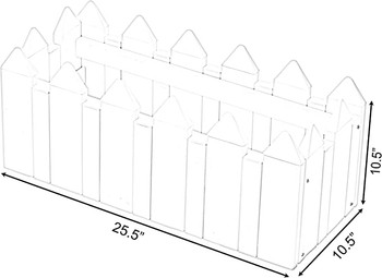 Gardenised Vinyl Planter Box Garden Bed Flower Pot, White (QI004006A.L) #4