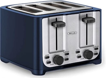 BELLA 4 Slice toaster, Stainless Steel and Aqua #3