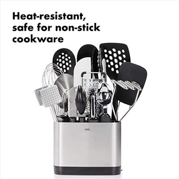 OXO Good Grips 15-Piece Everyday Kitchen Utensil Set, Silver #4