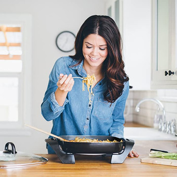 BELLA Electric Skillet and Frying Pan with Glass Lid #4