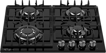 Empava 24 in. Gas Stove Cooktop 4 Italy Sabaf Sealed Burners NG/LPG Convertible Tempered Glass #5