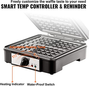 VEVOR Waffle Maker, 4 Slices per Batch #2