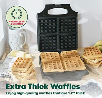 BELLA Classic Waffle Iron, 4 Square Belgian Waffle Maker #2