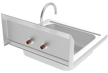 KoolMore Stainless Steel Commercial Hand Sink with Goosneck Faucet 17" x 15" - Wall Mount Hand Wash Sink #3