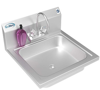 KoolMore Stainless Steel Commercial Hand Sink with Goosneck Faucet 17" x 15" - Wall Mount Hand Wash Sink #2