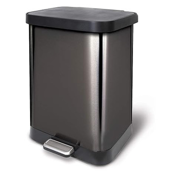 Glad Stainless Steel Step Trash Can with Odor Protection #0