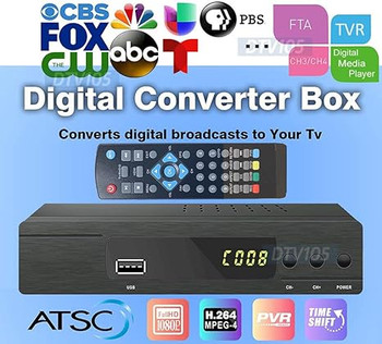 Digital ATSC TV Converter Box for Over-The-Air Antenna TV Channels with Timer Recording Time Shifting #1