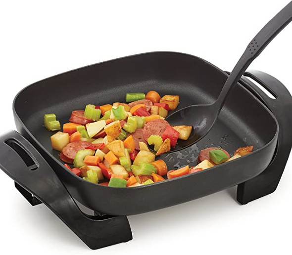 BELLA Electric Skillet and Frying Pan with Glass Lid
