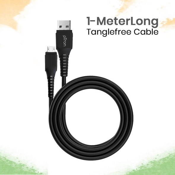USB-A to Micro USB 2.4A Fast Charging Cable Compatible with Android Phones/Tablets, 480mbps Data Transfer Speed, Made in India