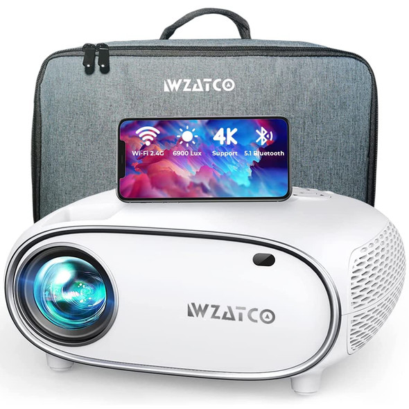 WZATCO W6 Polar Native 1080P LED Projector for Home 4K HDR