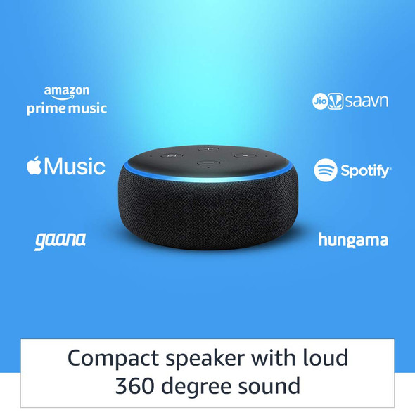 Echo Dot (3rd Gen) - Smart speaker with Alexa (Black)