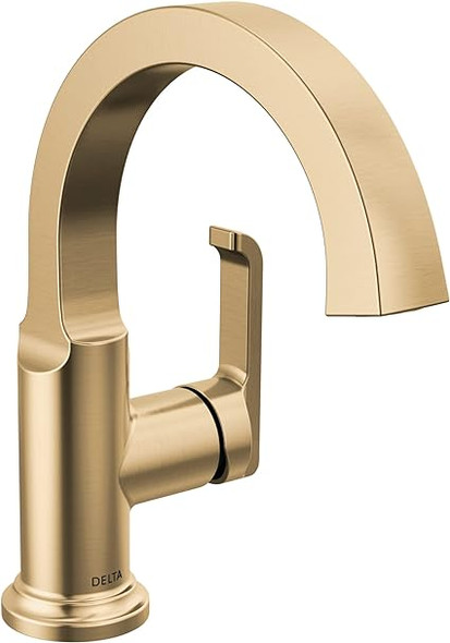 Delta Faucet Tetra Gold Single Hole Bathroom Faucet, Gold Single Handle Bathroom Faucet, Bathroom Sink Faucet