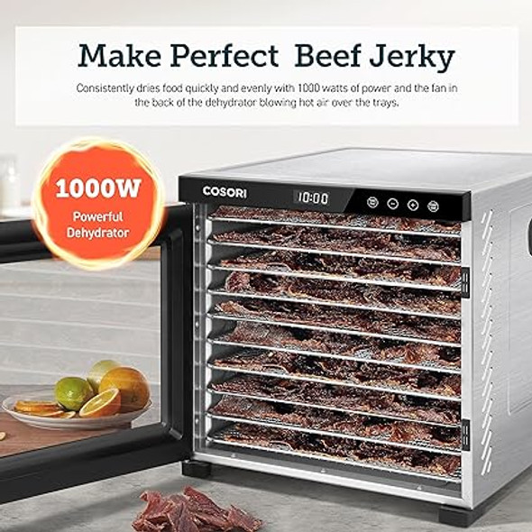 COSORI Food Dehydrator for Jerky, with 16.2ft² Drying Space