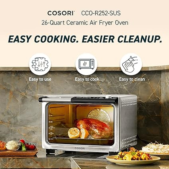 COSORI 11-in-1 26-Quart Ceramic Air Fryer Toaster Oven Combo