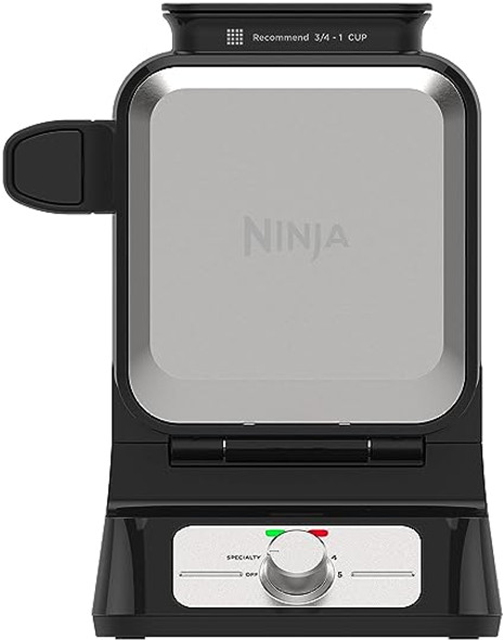Ninja BW1001 NeverStick PRO Belgian Waffle Maker, Vertical Design