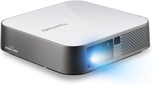 ViewSonic M2e 1080p Portable Projector with 1000 LED Lumens, H/V Keystone, Auto Focus