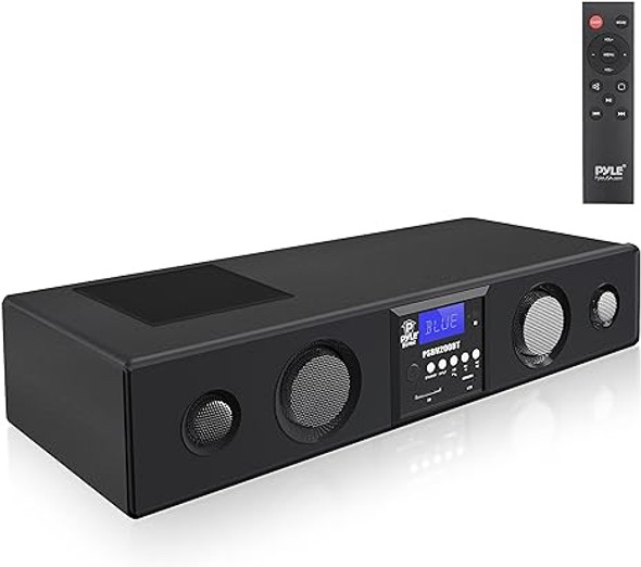 Pyle 3D Surround Bluetooth Soundbar - Sound System Bass Speakers Compatible to TV, USB