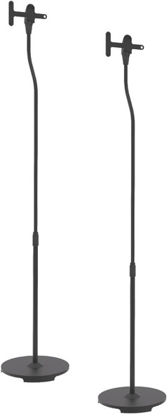 Pyle Universal Floor Standing Speaker Mount - Pair of Heavy Duty Steel Metal Home Studio Stage Adjustable Speaker Stand For Sonos