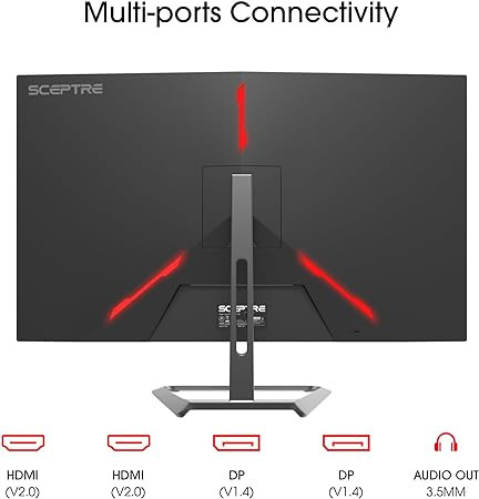 Sceptre 32-inch IPS 4K UHD 3840 x 2160 Monitor DisplayPort x2 HDMI x2 99% sRGB Build-in Speakers