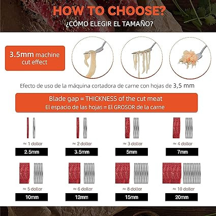 NEWTRY Commercial Meat Cutter Machine with 2 Blades, Heavy Duty, 1,100 lbs/h, NT-E Meat Cutting Machine for Restaurant Meat Slicer