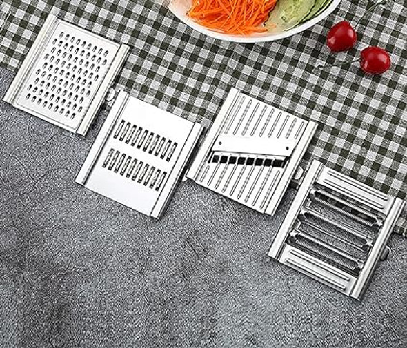 KMNJH Upgrade Multi-purpose Vegetable Slicer Cuts 8 Times Faster,With 34 Interchangeable Blades