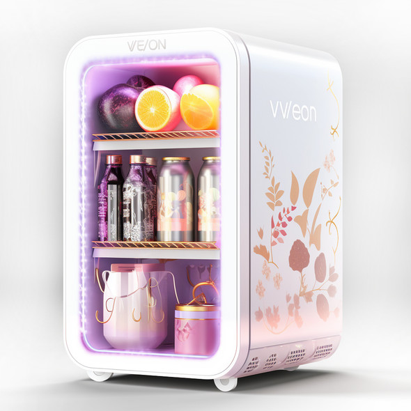 Silonn Mini Fridge, Portable Skin Care Fridge, 4 L/6 Can Cooler and Warmer Small Refrigerator with Eco Friendly for Home, Office