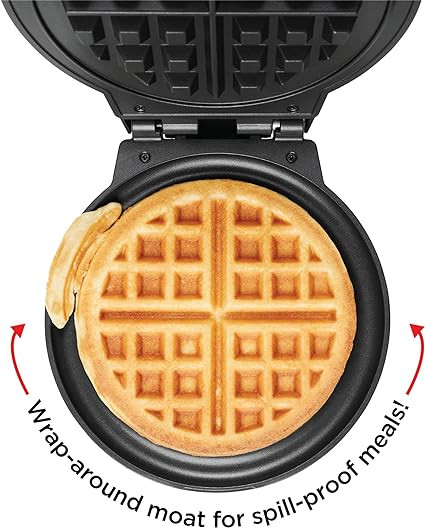Chefman Anti-Overflow Belgian Waffle Maker w/Shade Selector, Temperature Control Mess Free Moat
