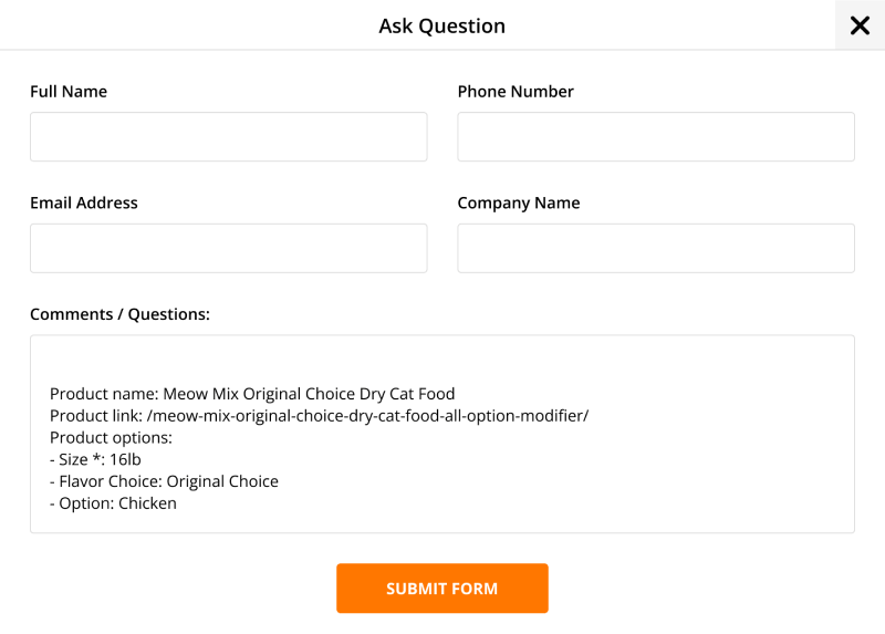 Ask Question Feature