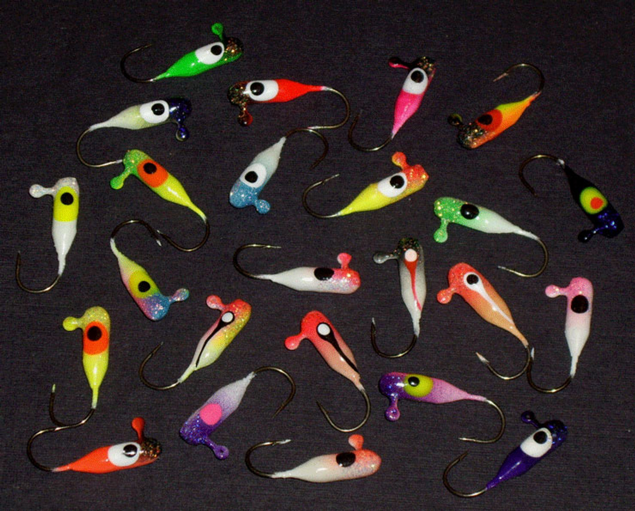 Fishing and Ice fishing jigs for walleye, bass, panfish, crappie, perch,  trout, panfish, bluegill, and sunfish