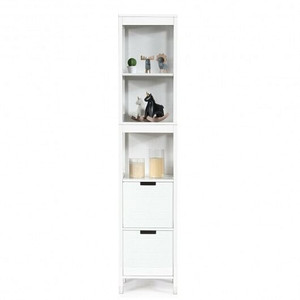 5-Tier Multifunctional Bathroom Floor Cabine Storage with 2 Drawers B593-HW61185