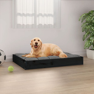  Dog Bed Black Solid pine wood 28.1 x 21.3 x 3.5 in Durable A949-820860
