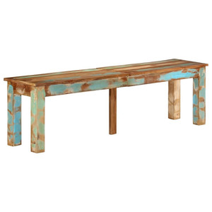 vidaXL Bench 63"x13.8"x18.1" Solid Reclaimed Wood A949-353769