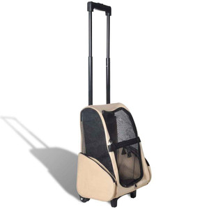  Pet Carrier Beige Polyester and Metal Suitable for small pets A949-170192