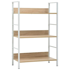  Shelf Cabinet Oak and White Engineered wood Medium Storage A949-288221