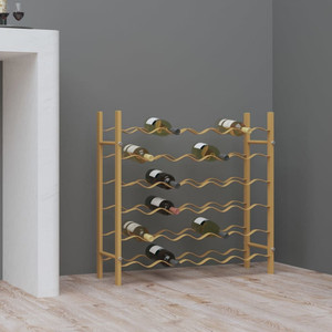  Wine Rack for 36 Bottles Gold Metal A949-340911