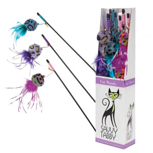 Savvy Tabby Tickle Teasers Cat Toy Display 12 pc N274-BP01US0812_12 Savvy Tabby Tickle Teasers Cat Toy Display 12 pc N274-BP01US0812_12