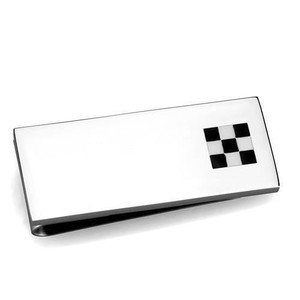 TK2084 - High polished (no plating) Stainless Steel Money clip with No Stone A874-TK2084