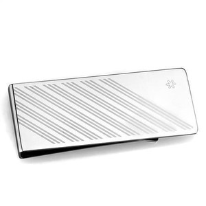 TK2079 - High polished (no plating) Stainless Steel Money clip with No Stone A874-TK2079