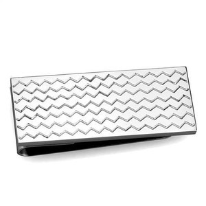 TK2087 - High polished (no plating) Stainless Steel Money clip with No Stone A874-TK2087
